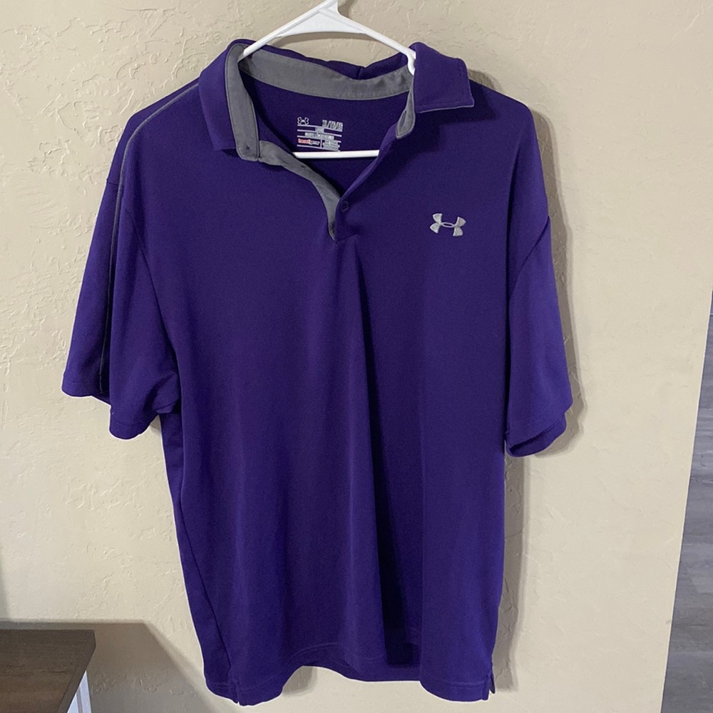 Purple XL Loose Under Armour Polo